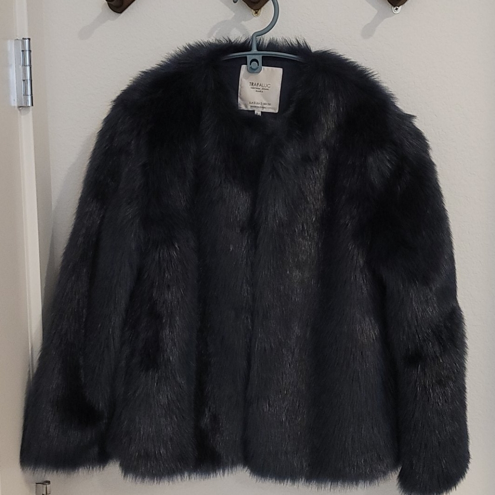 Zara faux fur coat.